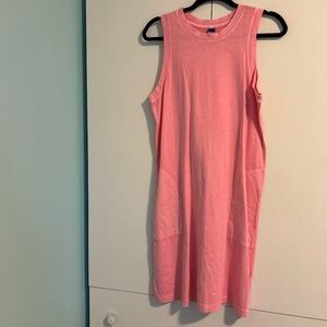 Old Navy Cotton Tank Midi Dress Hot Pink Size Medium